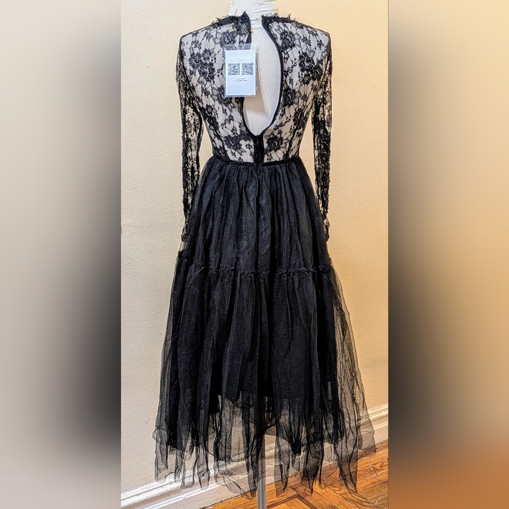 BEA-Z Gothic Black Lace & Tulle Dress - Size XS - Picture 4 of 12